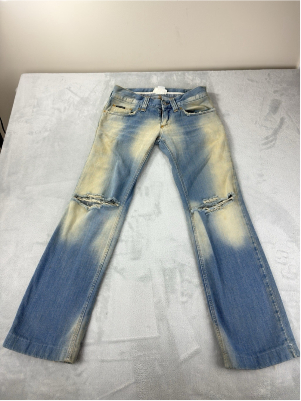 Vintage Dolce & Gabbana Mens Size 44 EU 32 W x 31 L Faded Low Rise Bootcut Jeans